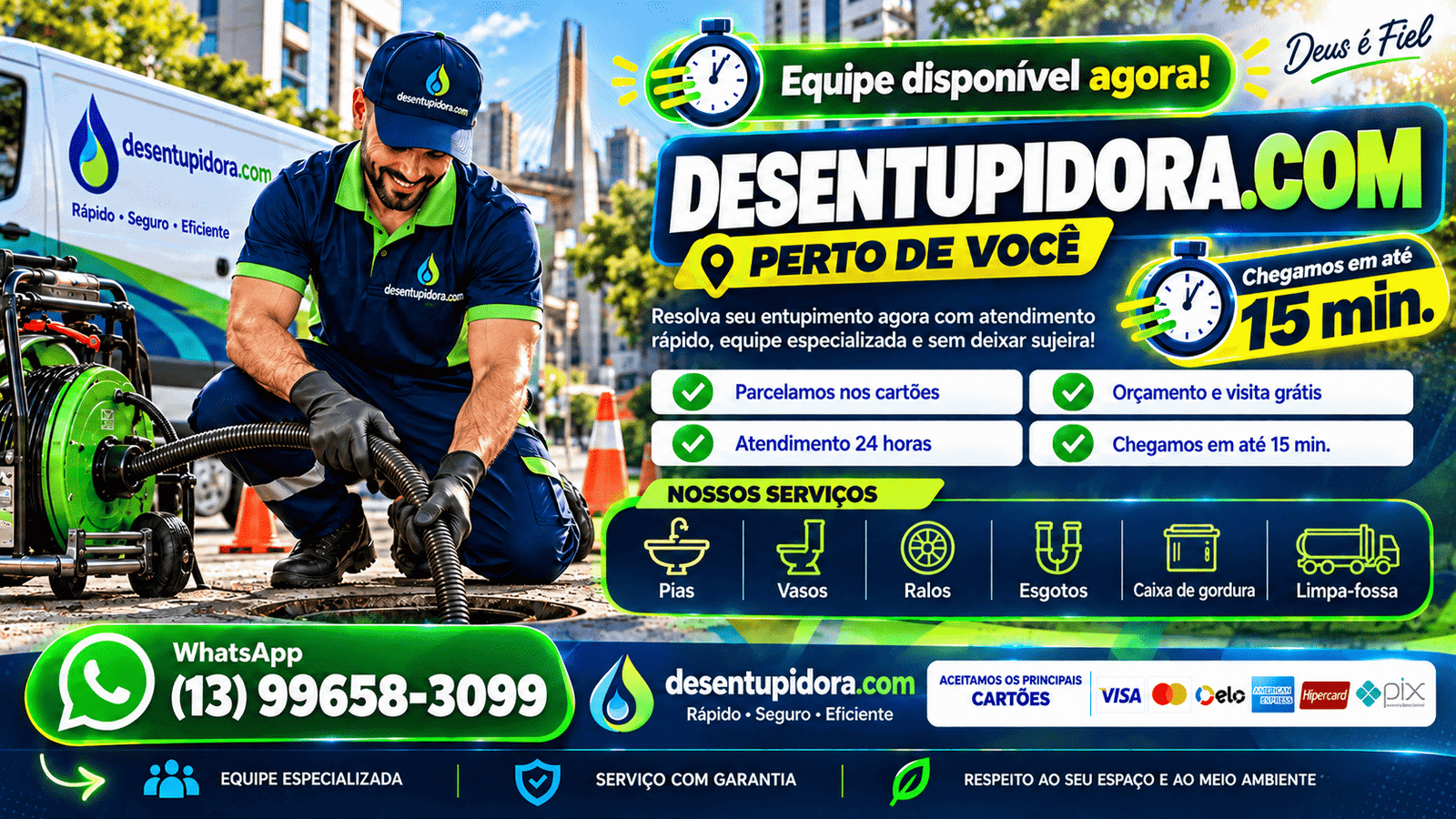 Desentupidora 24 horas em São Paulo e região